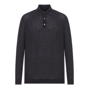 Kiton Men Long-Sleeved Wool Polo Shirt